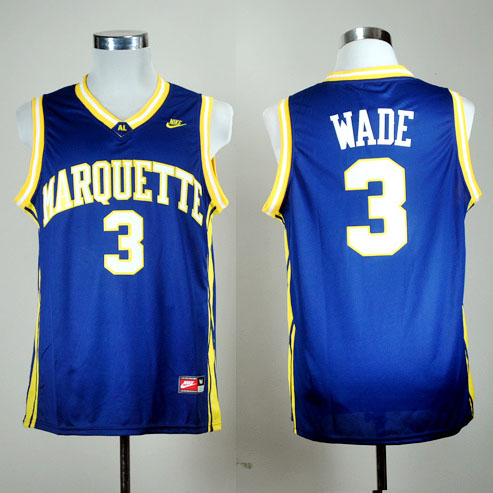 Maglia NBA NCAA Wade,Marquette Blu